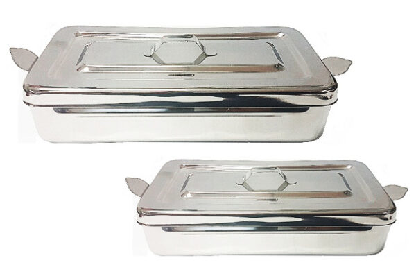 Instrument Disinfecting Tray with Cover - Two Sizes Available
